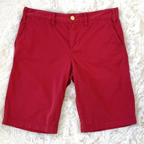 TORY BURCH Red Bermuda Chino Shorts - Picture 6 of 7